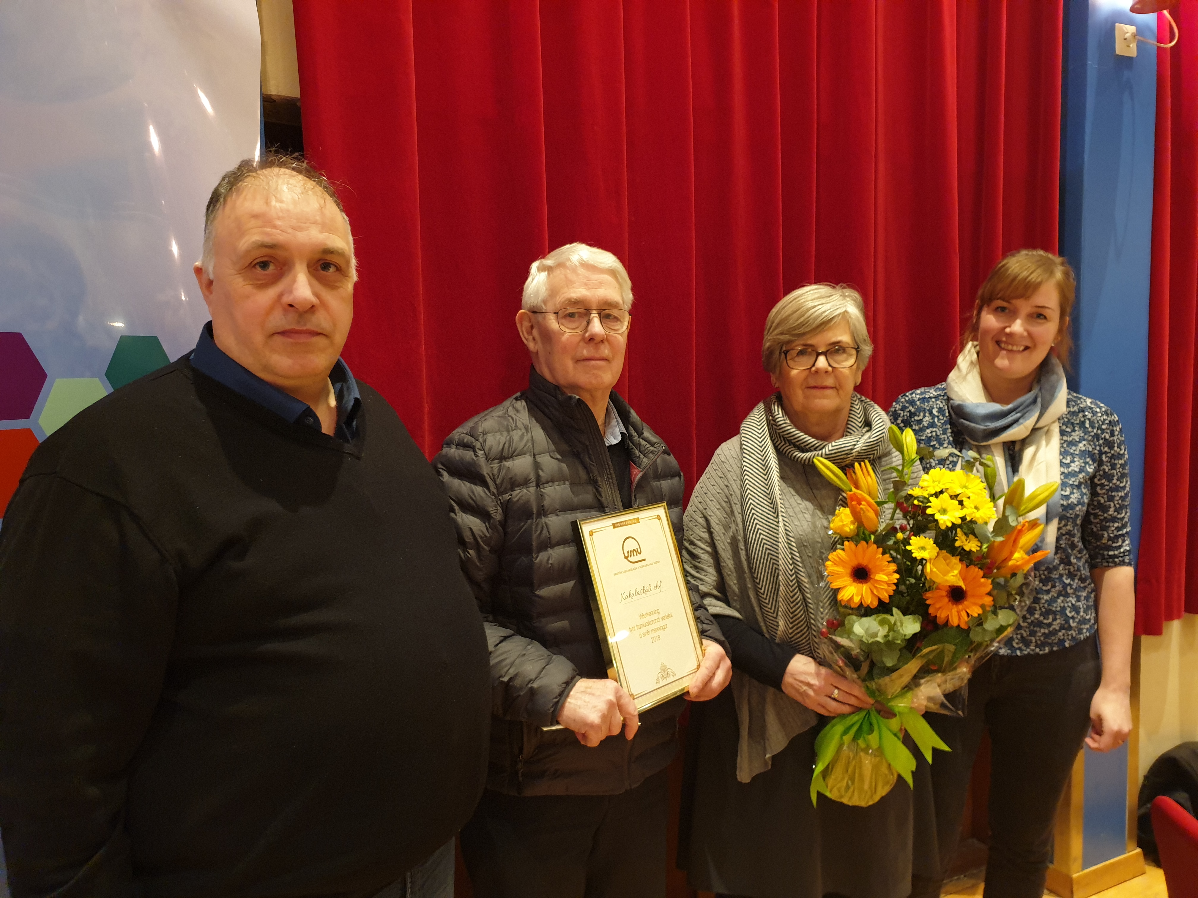 Sigurður Hansen, María Guðmundsdóttir, Berglind Þorsteinsdóttir og Þorleifur Karl Eggertsson, formaður stjórnar SSNV.