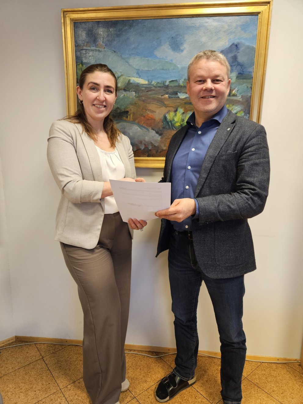 Sveinbjörg Rut Pétursdóttir framkvæmdastjóri SSNV og Sigfús Ingi Sigfússon sveitarstjóri Skagafjarða…