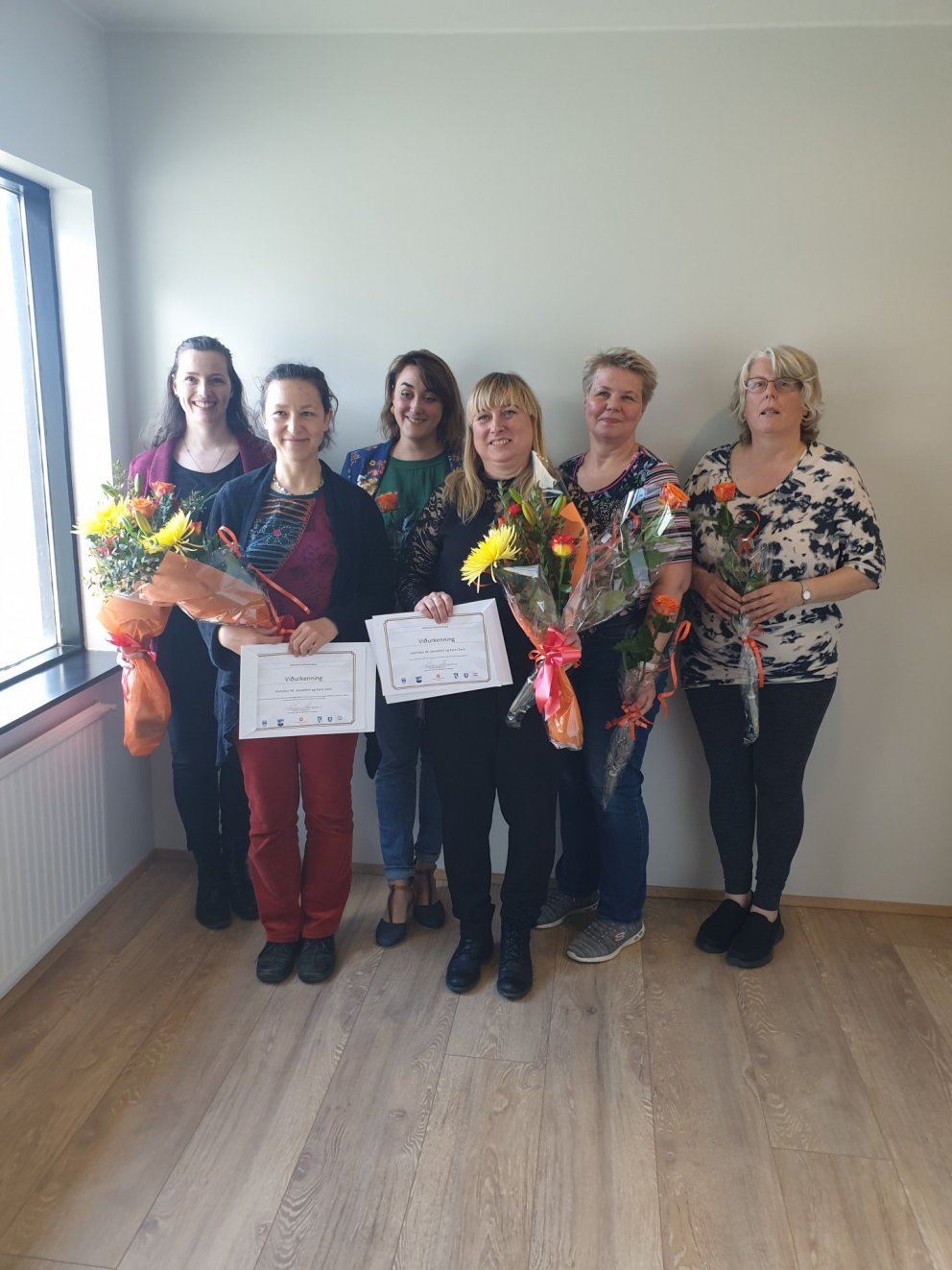 Á myndinni má sjá forsvarsaðila fimm verkefna sem tóku þátt.