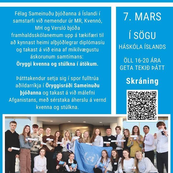 Ráðstefna fyrir nemendur í framhaldsskóla 7. mars