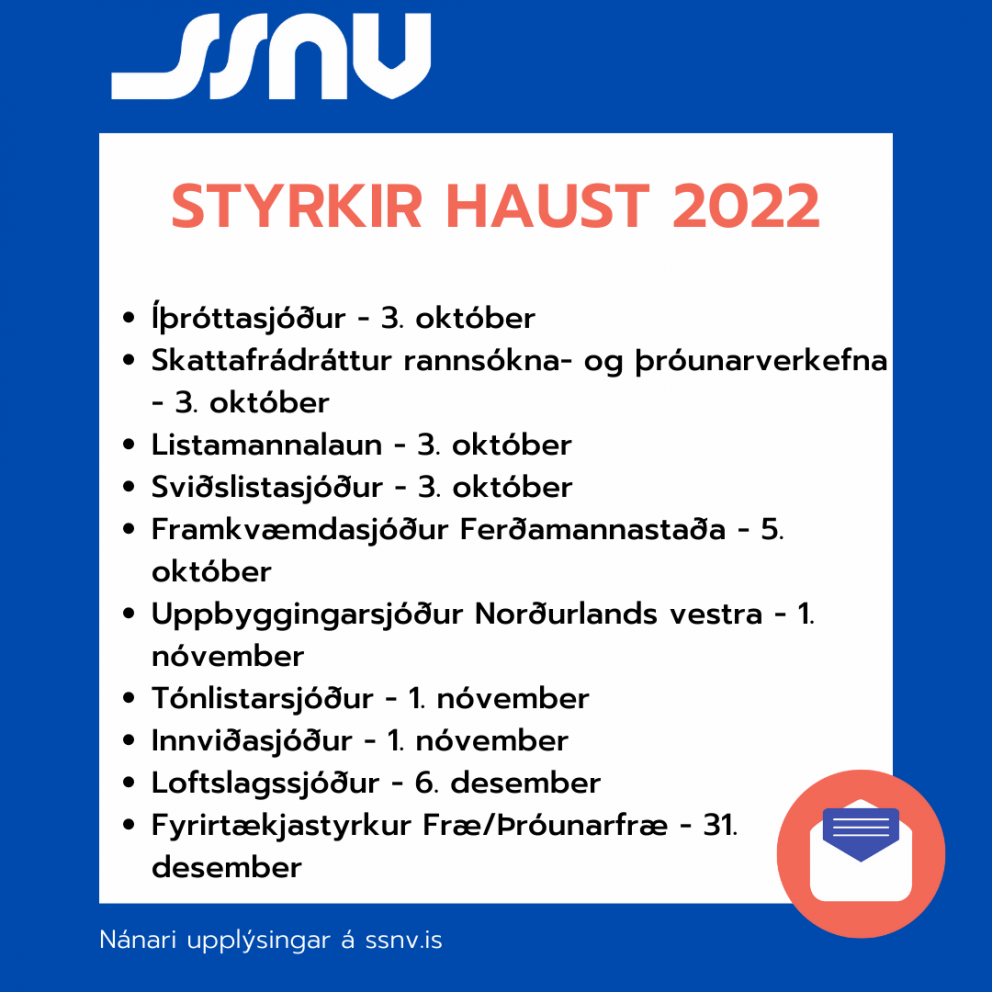 Styrkir til verkefna - Haust 2022