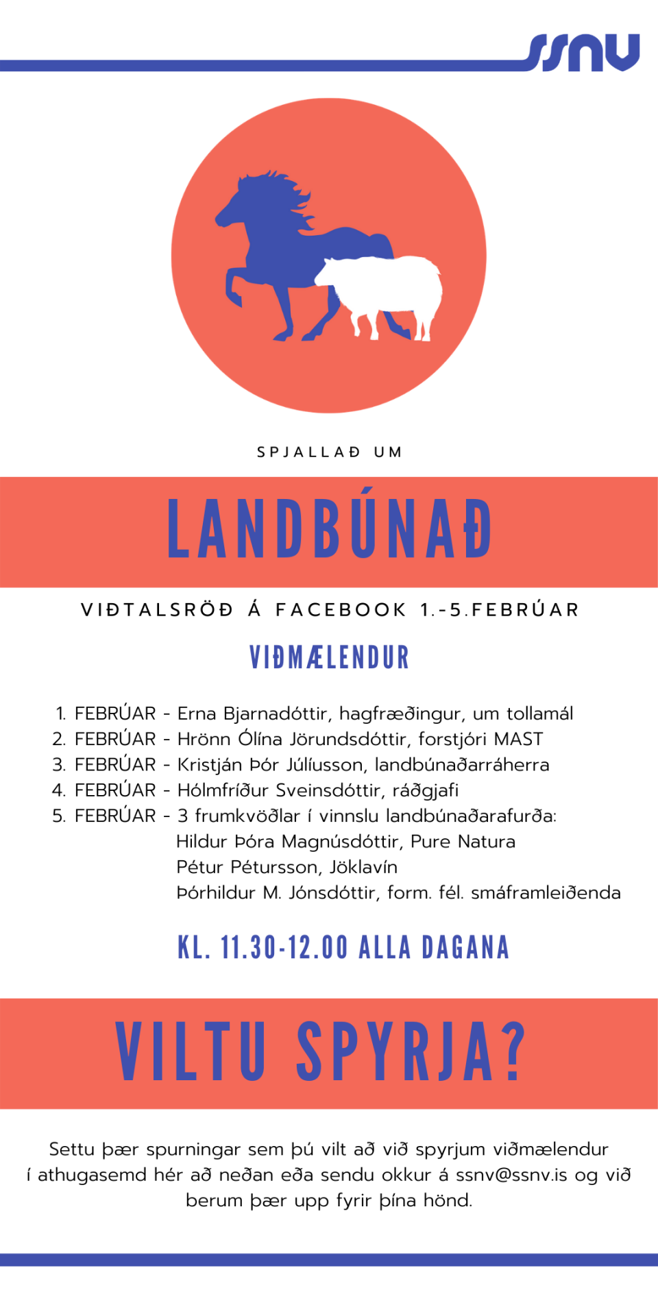 Spjallað um landbúnað