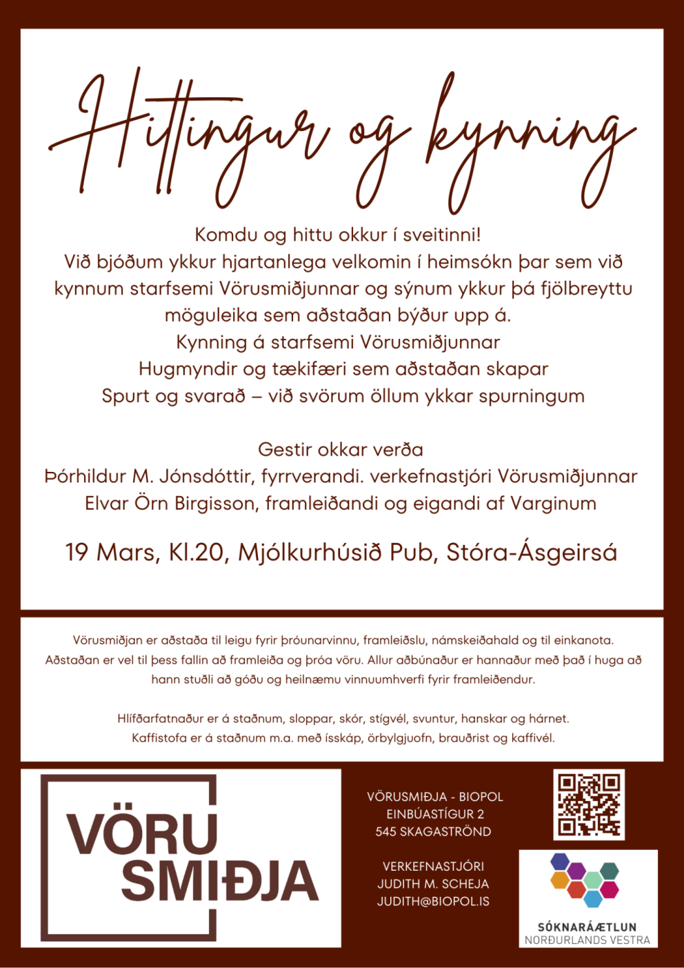 Vörusmiðjan býður í heimsókn - kynning á starfsemi