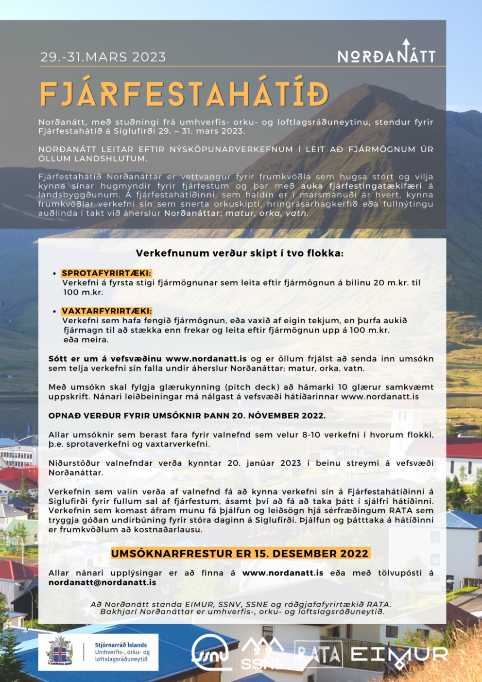 Á þitt fyrirtæki heima á fjárfestahátíð Norðanáttar?