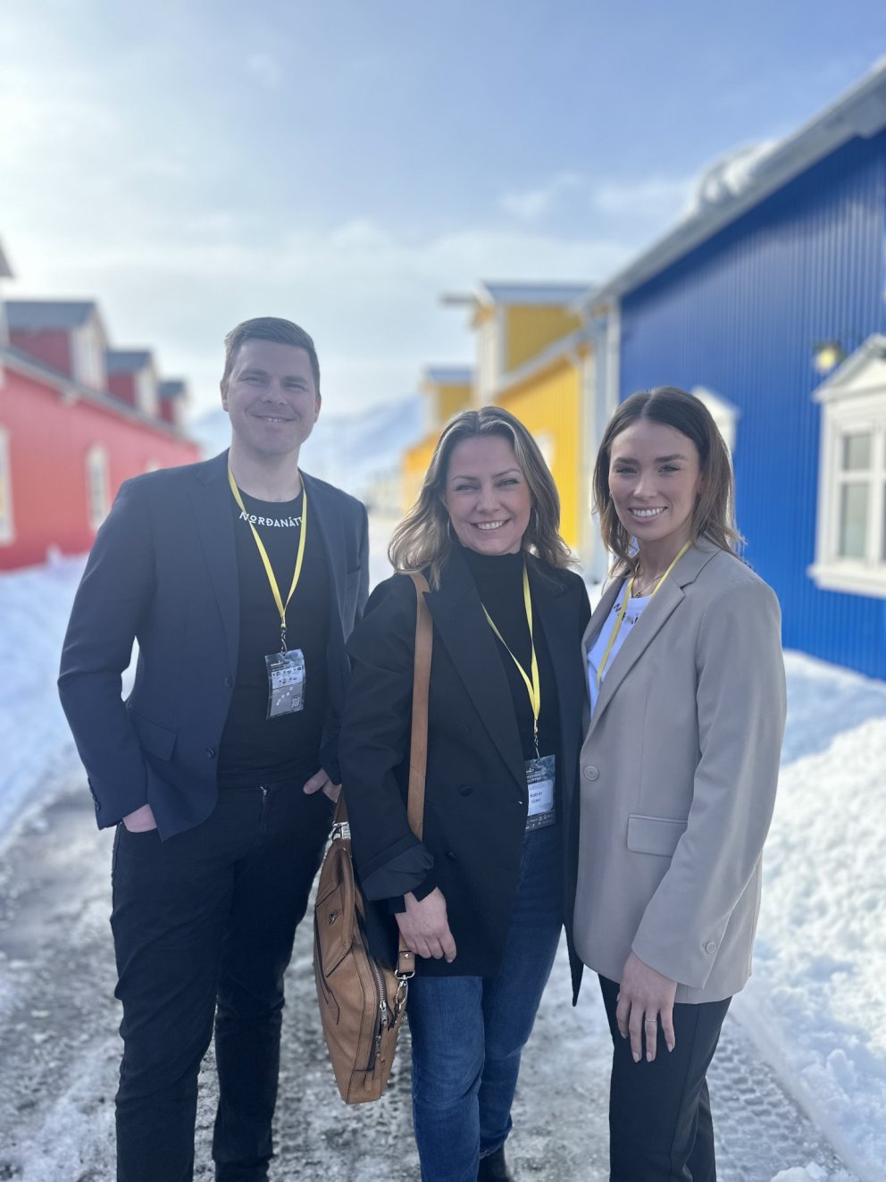 Starfsfólk SSNV á Fjárfestahátíðinni.
Guðlaugur Skúlason, Katrín M. Guðjónsdóttir og Brynja Sif Har…