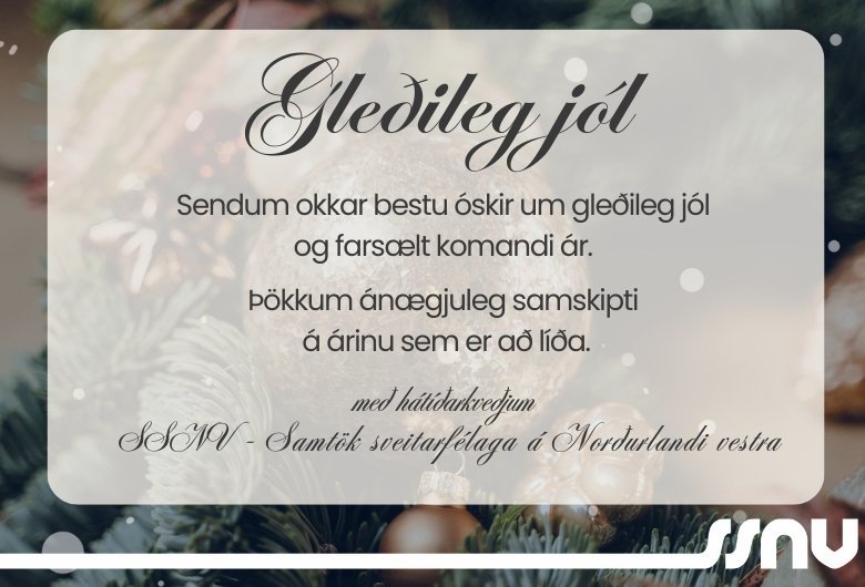 Jólakveðja frá SSNV