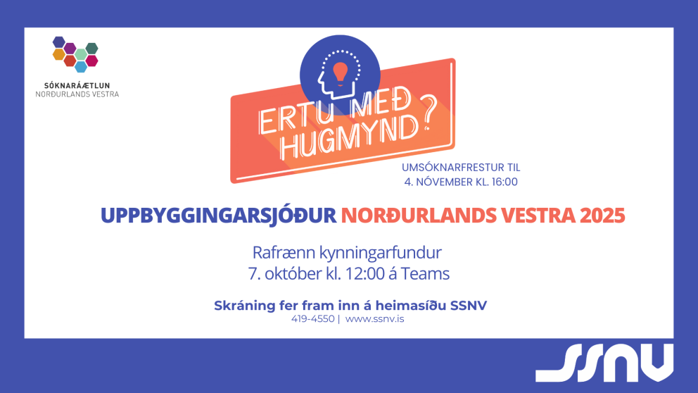 Rafrænn kynningarfundur um Uppbyggingarsjóð Norðurlands vestra 2025