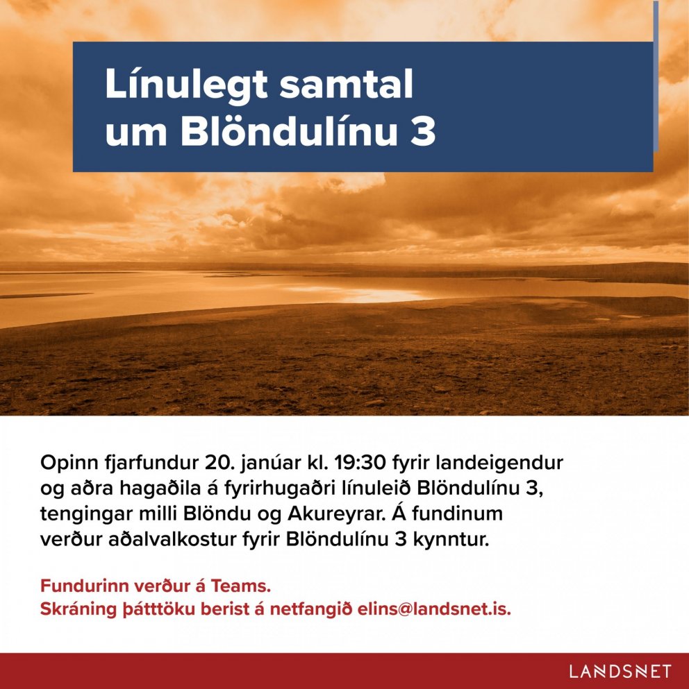 Línulegt samtal um Blöndulínu 3