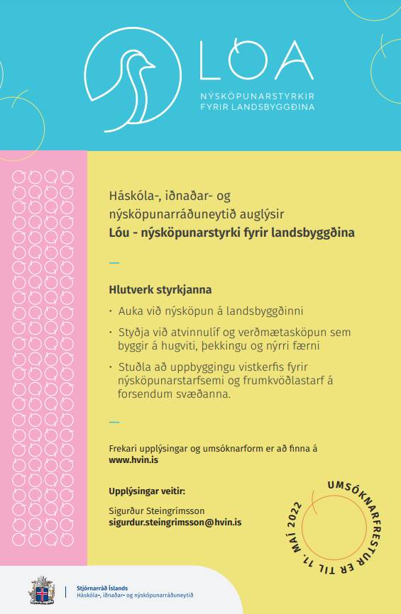 Lóa - nýsköpunarstyrkir fyrir landsbyggðina