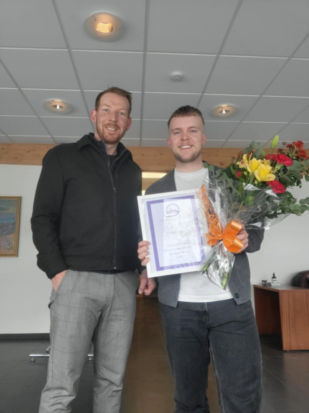 Magnús Barðdal Reynisson atvinnuráðgjafi hjá SSNV og Jóhann Daði Gíslason verkefnisstjóri tónleikann…