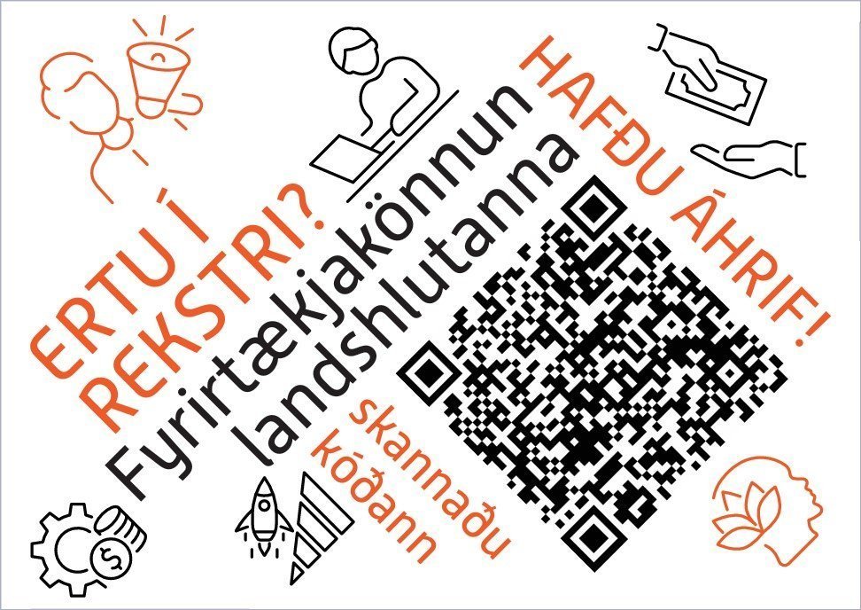 QR kóði að könnuninni.