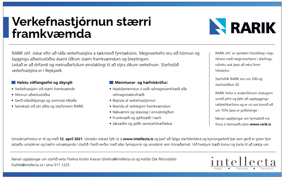Áskorun stjórnar SSNV til stjórnar RARIK vegna starfsauglýsingar