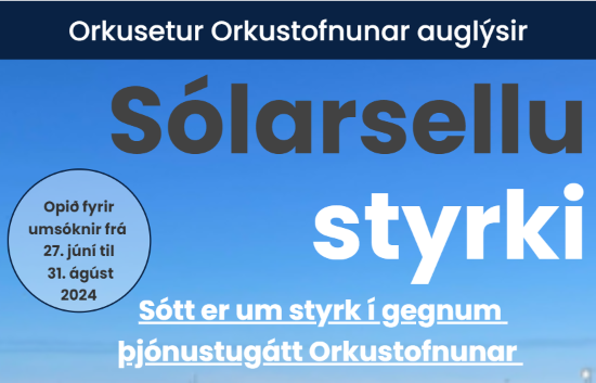 Sólarsellustyrkir - Orkusetur Orkustofnunar