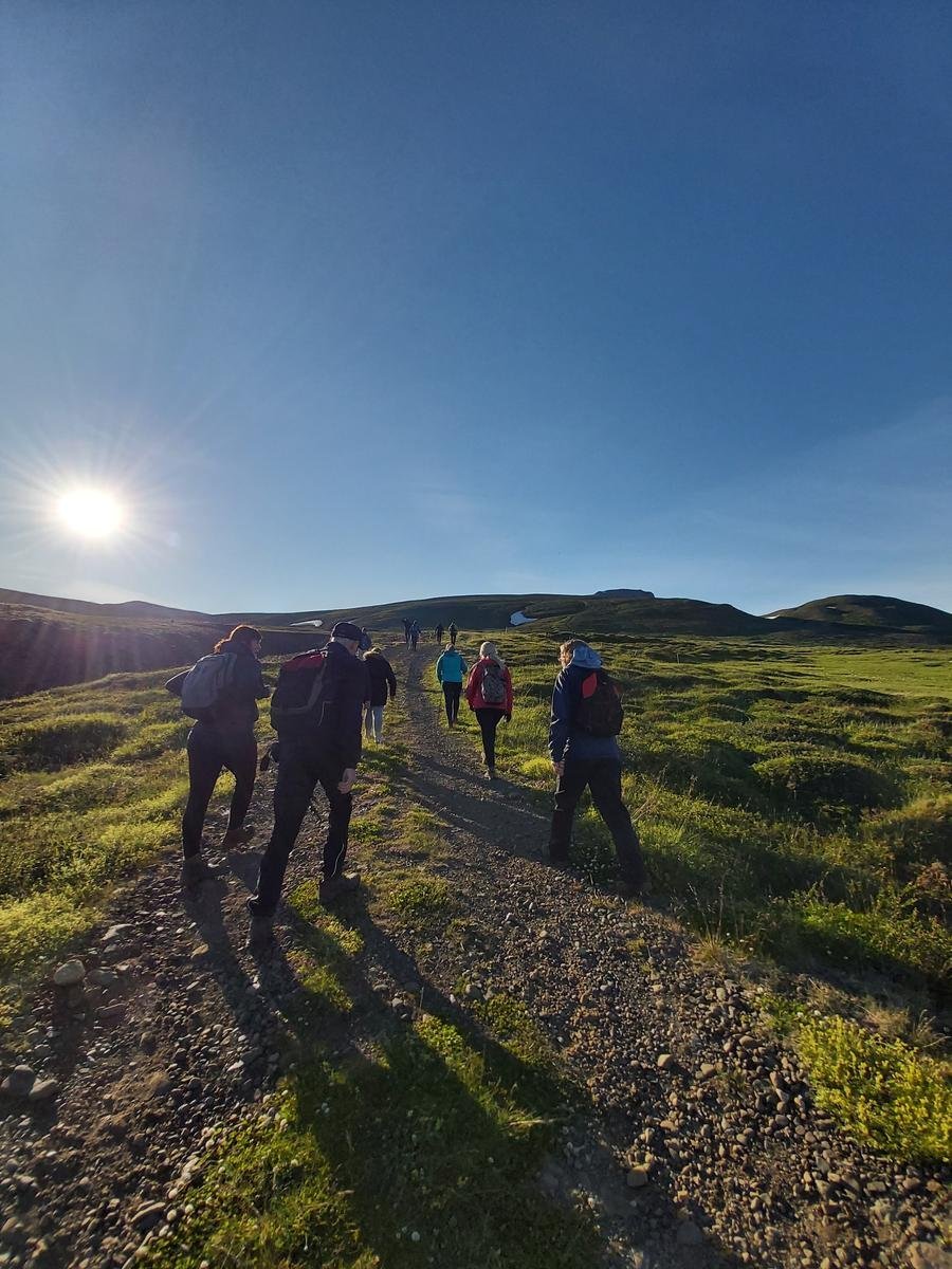 Frá upphafi göngu gönguhóps Skagafjarðar á Tindastól