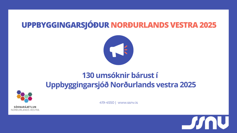 130 umsóknir í Uppbyggingarsjóð Norðurlands vestra fyrir árið 2025