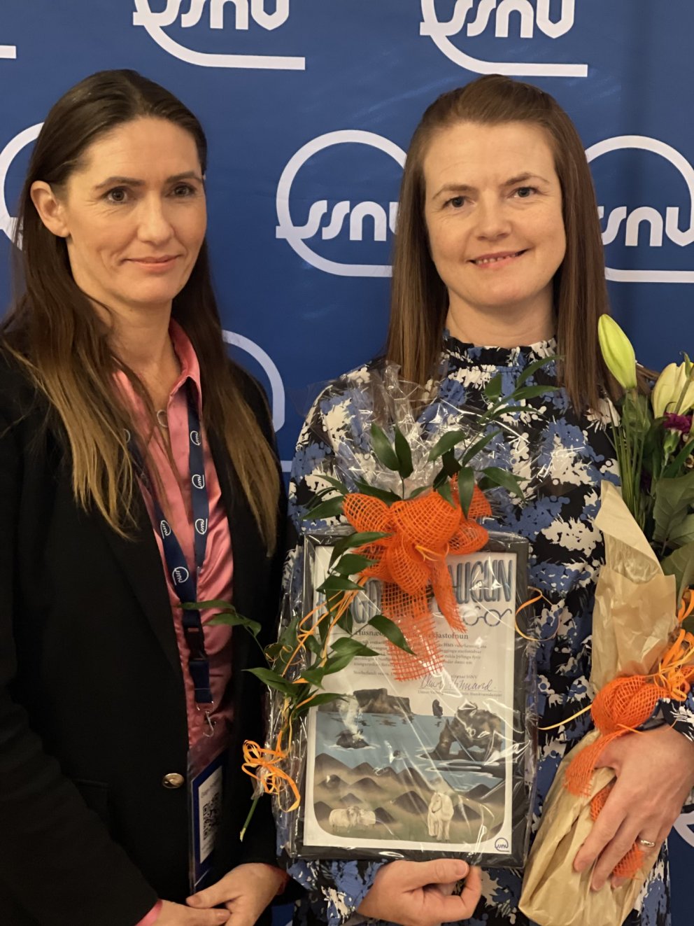 Mynd:  Ingibjörg Huld Þórðardóttir, formaður stjórnar SSNV og Aldís Hilmarsdóttur framkvæmdastjóra h…